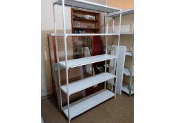  Стелаж складський  2000х1000х400 мм, на 5 полиць (білий)